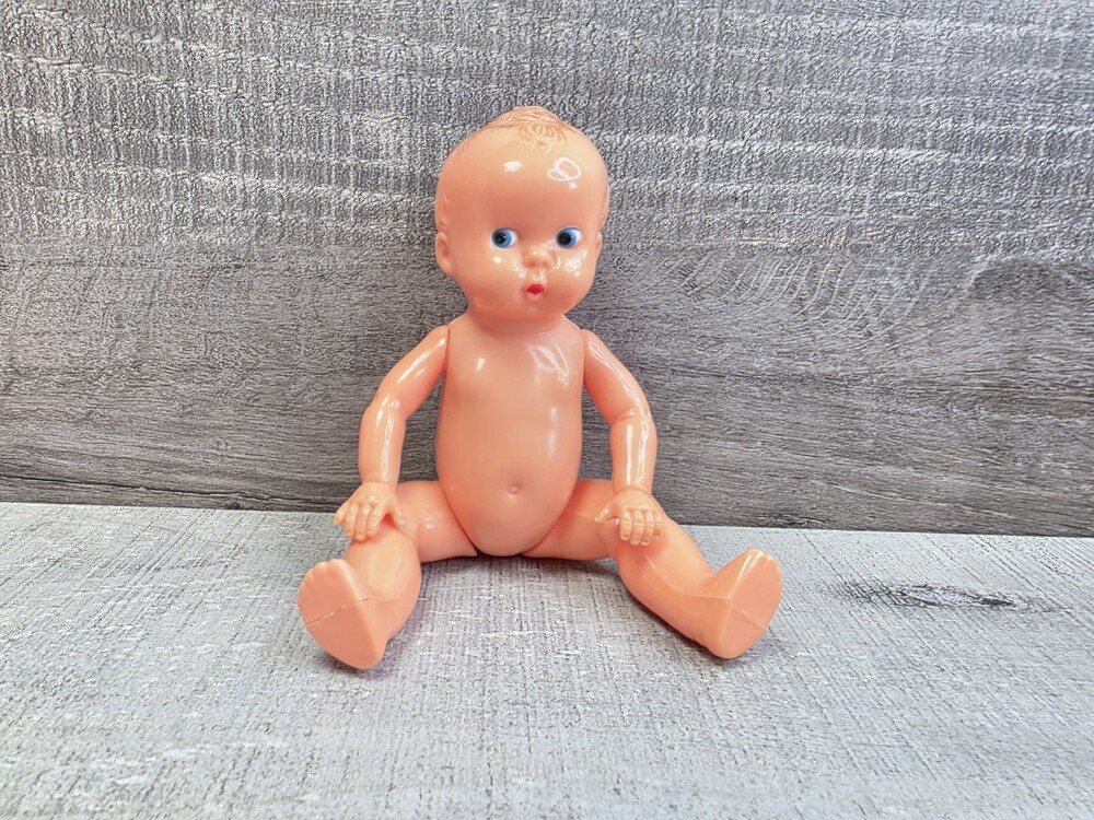 Vintage Irwin Cupie Doll Articulated Arms Legs 7.5" Painted Face Hair USA g66